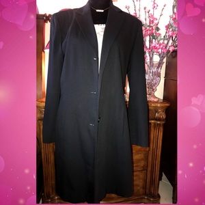 Rena Rowen long wool blazer - Black SIZE 14